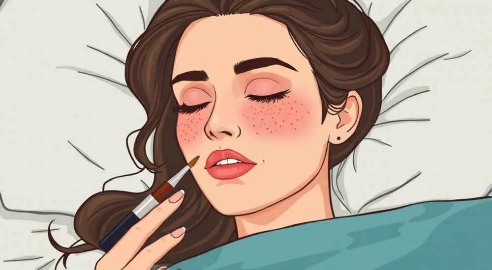 مخاطر النوم بالمكياج على البشرة والعينين